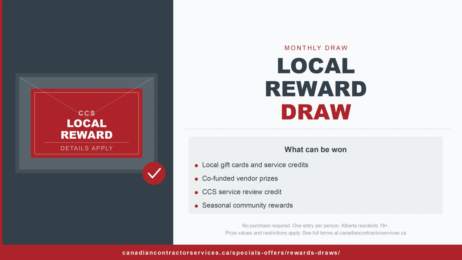 CCS monthly local reward draw